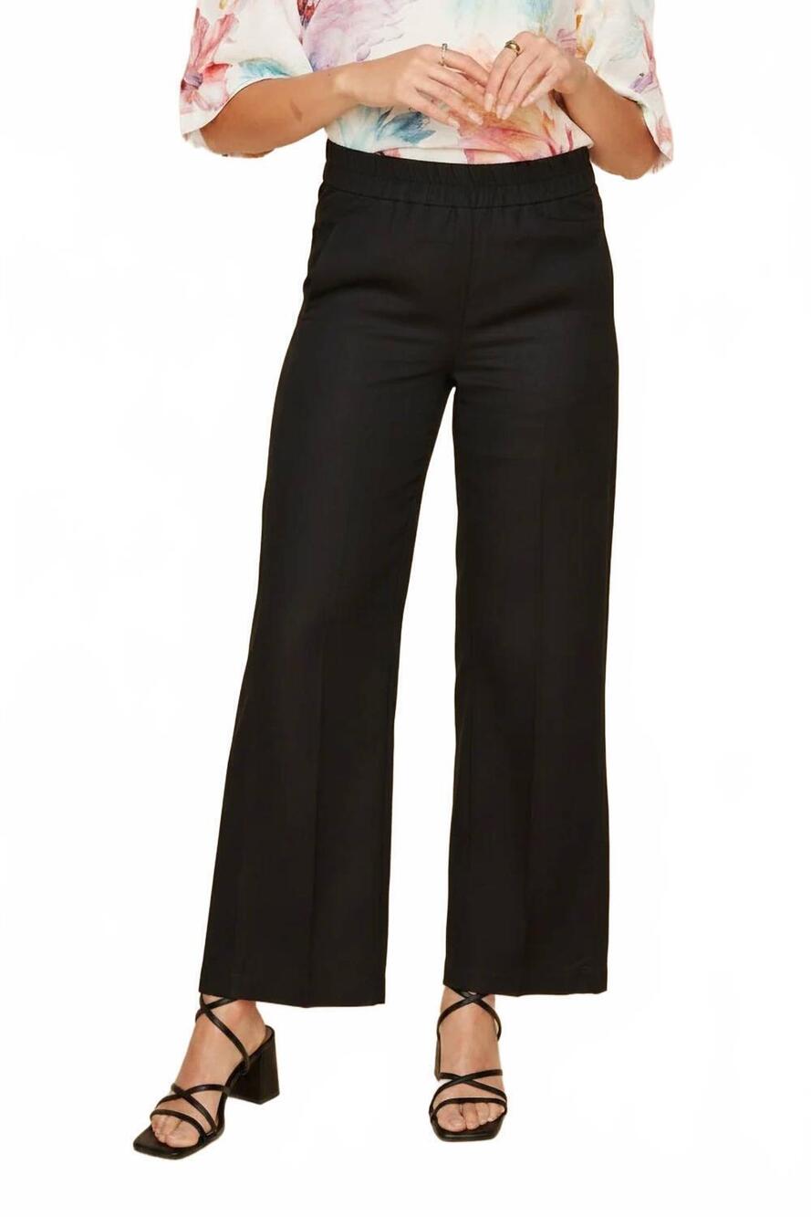 NEW RENUAR linen pants in black